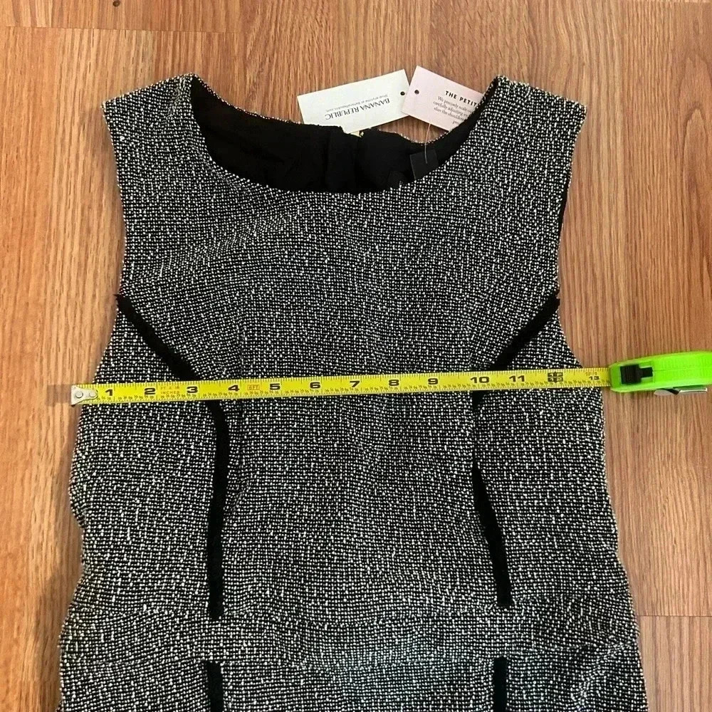 NWT Banana Republic Gray & Black Convertible Jacquard Dress Size 2P - Picture 14 of 16